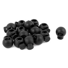 조정 가능한 원형 토글 스프링로드로드 로프 끈 끈 잠금 15 PC, Black, 1개