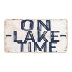 ETYZE Lake THE 더med 웰컴 매트 블루 레이크 현관 76.2 x 40.6cm(30 16인치) 39.9x74.9cm(15.7, On Lake Time