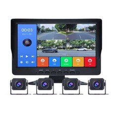 화물차 어라운드뷰 사각지대 4채널 굴삭기 트럭 후방, 1개, 4채널 10인치 세트(터치스크린)+메모리64G