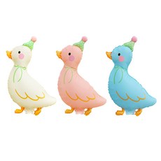 CEUQIESO 귀여운 오리 풍선 유치원 장식 아이 장난감용 총 3개