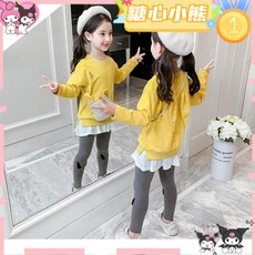 賣場新品 秋冬新款女大童套裝女童2020新款春裝套裝韓版大童洋氣時髦休閒運動長袖網紅兩件套秋2025