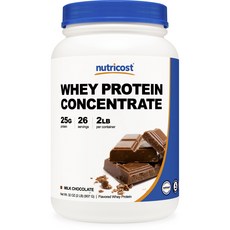 nutricost 乳清蛋白粉 牛奶巧克力口味, 1罐, 907g