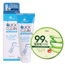 현대약품 퀵클린 제모크림 +알로에수딩젤, 2개, 300g