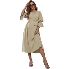 [ 1173349 ] FUNJULY 여성용 캐주얼 롱 카키