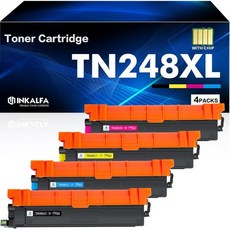 inkalfa 207A 207X 다기능 프린터 MFP M283fdw 토너 HP M255dw 컬러 레이저젯 프로 블랙 M282nw M283fdn M255nw W2210A W221, 248XL 4PK Schwarz Cyan Gelb Ma