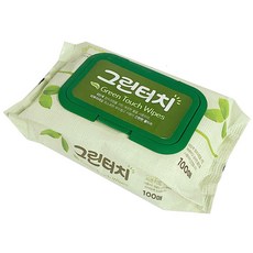 그린터치 물티슈100매(캡형) 피톤치드 간편한물티슈 kmy+8972Qu