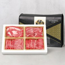 [명절선물] 국내산 1등급 한우 육우 소고기 선물세트 골드 1.6kg (등심 안심 갈비 특수부위), 1