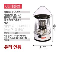 데이하우스 로터리난로 로터리히터 로터리, 화이트 클래식 77 유리연통, 기본 색상