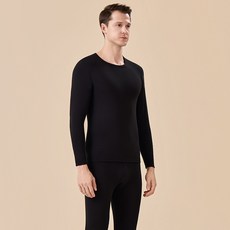 石墨烯保暖衛生衣褲套裝 男女款大尺碼發熱衣褲 刷毛長袖上衣內搭緊身打底衫 防風防寒彈力長褲子羊毛無痕素面睡衣內著