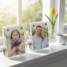 가지런 두꺼운 20T 아크릴 자석액자, 2개, 투명