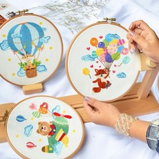 십자수 패키지 도안 만들기 집콕 자수 달력 취미 키트, 타입1 안경토끼