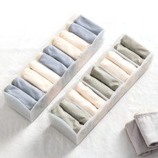 도토릿 플라스틱 칸막이 속옷정리함 칸칸이 수납 소품정리함, 2개, 반투명