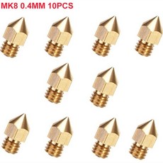 10pcs 0.2 1.0mm MK8 압출기 노즐 3D 프린터 Makerbot Anet A8 Creality S4 용, 07 1.0mm 1.75mm
