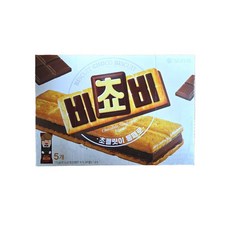오리온 비쵸비 125g 5개입 통초콜릿 비스킷 샌드 과자 당충전 디저트, 1개