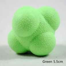 1Pc 육각 반응 공 실리콘 민첩성 조정 운동 피트니스 훈련 어린이와 성인에게 적합, 04 Green 5.5cm, 1개