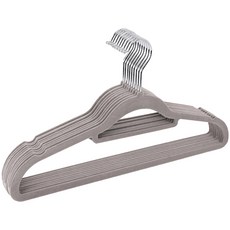 超薄植絨衣架 防滑無痕節省空間 衣櫥收納好幫手, 灰色