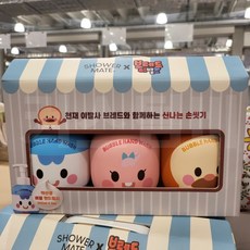 코스트코 귀여운 예쁜 촉촉 향기좋은 우유 성분 무첨가 무자극 약산성 애경 샤워메이트 브레드이발소 버블핸드워시 3종 세트 월크 브레드 마카롱 우유향 버터향 피치향 선물세트, 3개