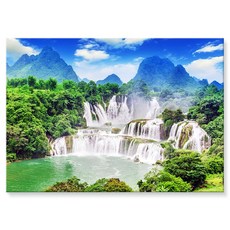 재물운 폭포그림 호수그림 물그림 액자 풍경 시원한 풍수 인테리어 대형캔버스 풍수지리 거실 개업선물 집들이선물, 7. 베트남 데티안 폭포