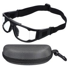 스쿼시 고글 스포츠고글 파티킬 조절 가능한 프로 스포츠, Dark Black, 1개