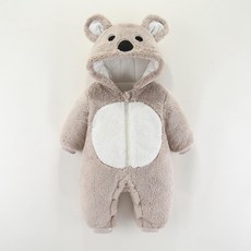 嬰兒衣服秋冬裝 外套 毛絨加厚 寶寶睡衣 加厚外套 新生兒棉衣外出服套裝外套