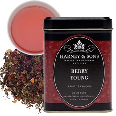하니앤손스 Harney & Sons Berry Young 과일 차 고지 베리 및 뮤탄 티 85g3온스 48115 150585, 1개, 85g, 1개
