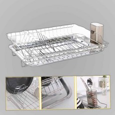 주방수납선반 1단 물빠짐 스텐 식기건조대-P형 식기거치대 설거지 주방건조대, 없음, 1개