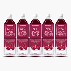 HACCP 타트체리 주스 착즙 NFC 원액 100 체리쥬스 1L x 5병 과채주스, 5개