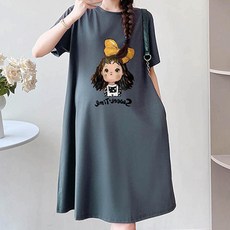 픽데이즈 귀여운 디자인 캐주얼 원피스 임산부 편한 홈웨어 임산부용