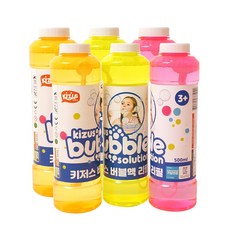 키저스 대용량 비눗방울 버블건 리필 액, 500ml, 6개