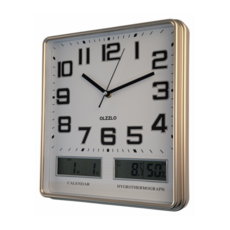 알랑 무소음 뉴트로 LCD 사각 벽시계 인테리어 레트로 시계, 로즈골드, 알랑 뉴트로 LCD