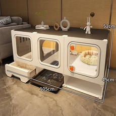 고양이격리장 케이지 하우스 보호장 펜스 애견샵 울타리, 1개, 105x45x52 두꺼운 사출 성형