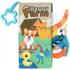 오즈토이 유아용 라르고 컬러 헝겊 꼬리 촉감책 농장 66531a-4 초점책 신생아 완구