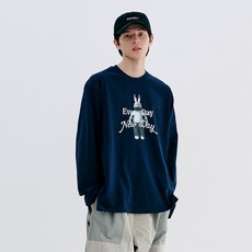 3D EVERY DAY RABBIT LONG SLEEVE NAVY