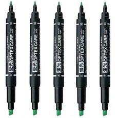 제브라 옵텍스 케어 형광펜 WKCR1 + 사은품(모닝 3색), 5개, 그린(G)