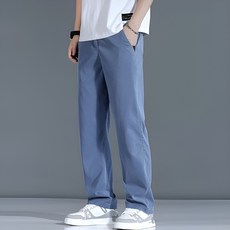 [나노빙하 테크] 남성 쿨링 와이드 팬츠 뱃살 커버 구김 방지 10도 냉감 일자핏 남성 캐주얼 팬츠