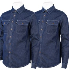 2장 [더맨월드] 사계절 남성용 WF봄가을청남방 _ 기본 심플 베이직 95~120 빅사이즈 M1771