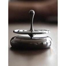 스텐 팽이 회전 스피너 키덜트 선물 토템 자이로 균형, 스텐 자이로 세트 받침대