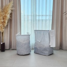 바오 빨래바구니 사각 72L 원형 1+1