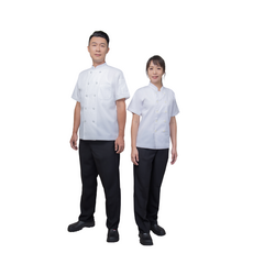 Laiya 萊亞 雙排釦廚師服 短袖 薄款 T/C布 台灣製造