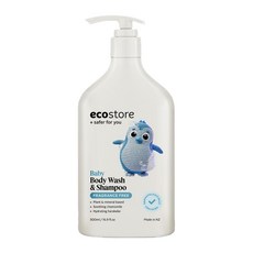 에코스토어 베이비 아기 무향 샴푸 바디워시 Ecostore Baby Fragrance Free Wash & Shampoo, 1개, 500ml