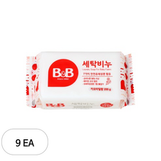 비앤비 유아의류용 세탁비누 카모마일, 200g, 9개