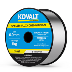 코발트 논가스 와이어 철 K-71 용접봉 0.9mm 1kg, 1개