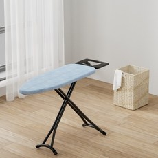 家用折疊熨衣板 復古玫瑰花紋 高度可調 73-83CM 展開尺寸 111*31*83CM, 藍色條紋（a0黑架）,【111*31*83CM】