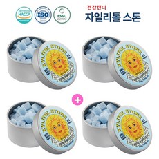 자일리톨 스톤 무설탕 캔디 페퍼민트 4통 1세트, 70g, 4개