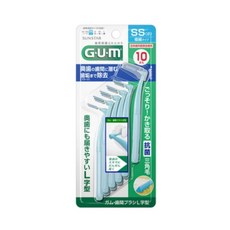 GUM牙周護理牙間刷組：L型(0SSSS' 1SSS' 2SS)10入/I型(1SSS' 2SS)20入/牙線，深層清潔牙縫，預防牙周病, 1個, L型牙間刷2SS(10入)