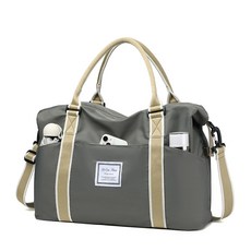 折疊擴充旅行包 旅行袋 行李袋 乾濕分離防水健身包 短途旅行男女適用, 1個, 抹茶綠配粉(無肩帶),中