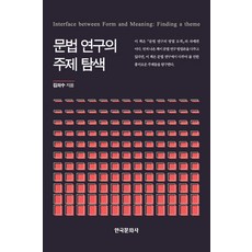 문법연구의 주제 탐색, 한국문화사, 김의수 저