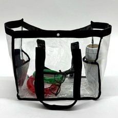 물놀이가방 단추형 블랙 투명 비치백
