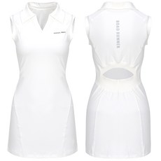 여성 브이넥카라 백트임 포인트 골프 테니스 원피스 GF0205
