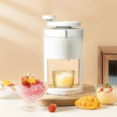 눈꽃 가정용 팥빙수 수동 빙수기계, 1세트, 상세페이지, 본품+얼음틀set